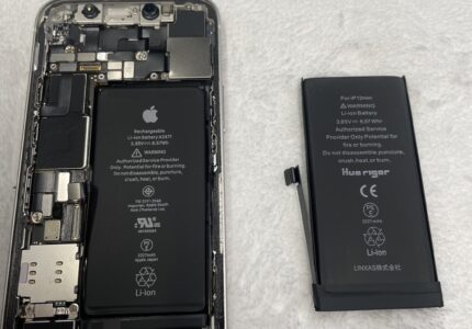 iPhone12mini　バッテリー　交換　修理　大阪本町店